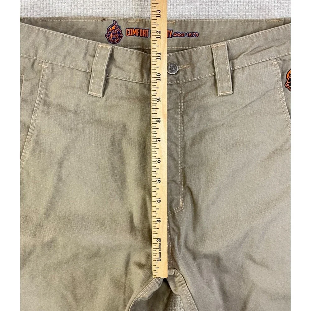 Justin FR Work Pants Men's 33x35 CAT 2 Beige Ripstop Straight Utility Workwear
